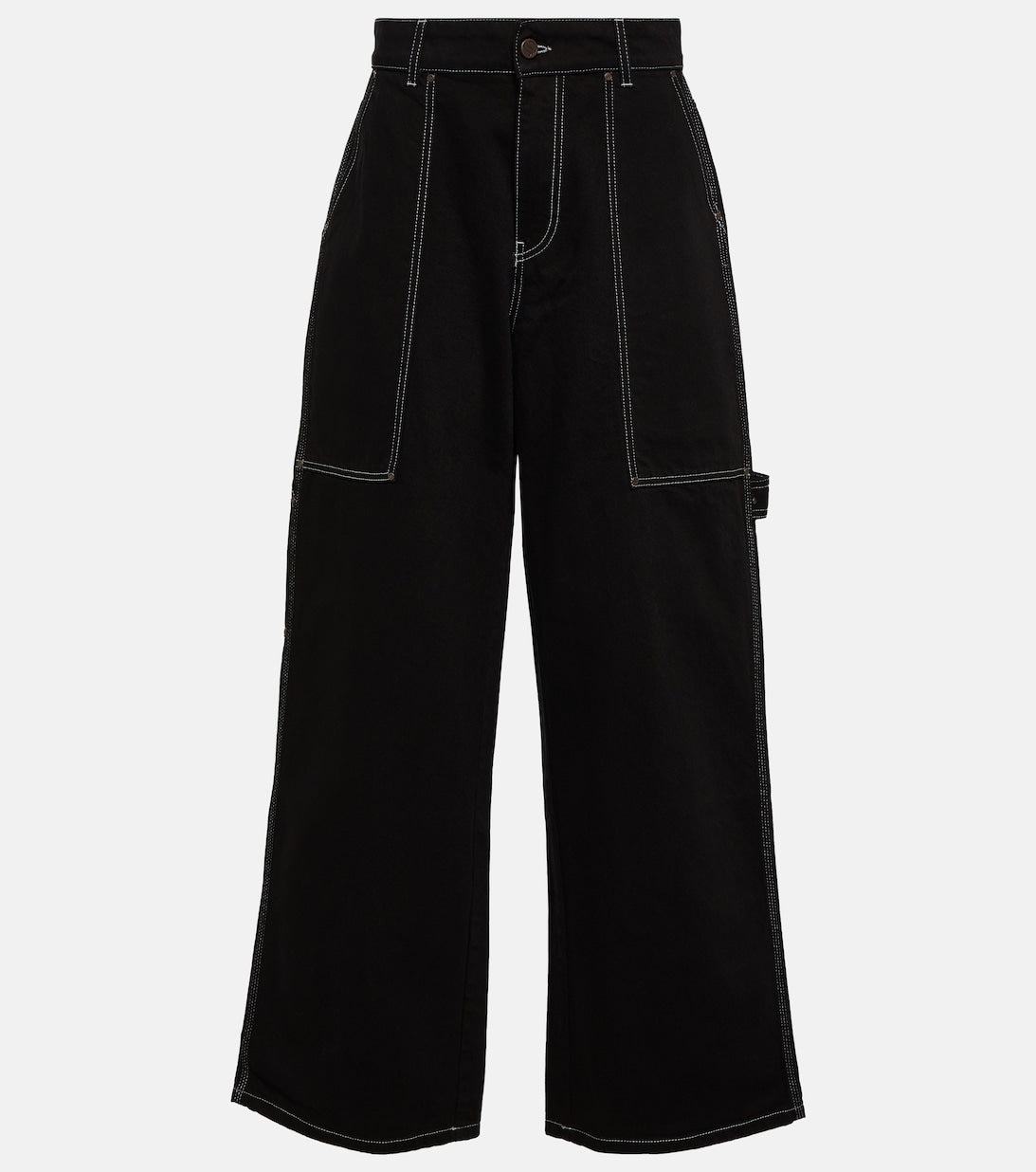 STELLA MCCARTNEY Wide Leg High Rise Jeans, Black