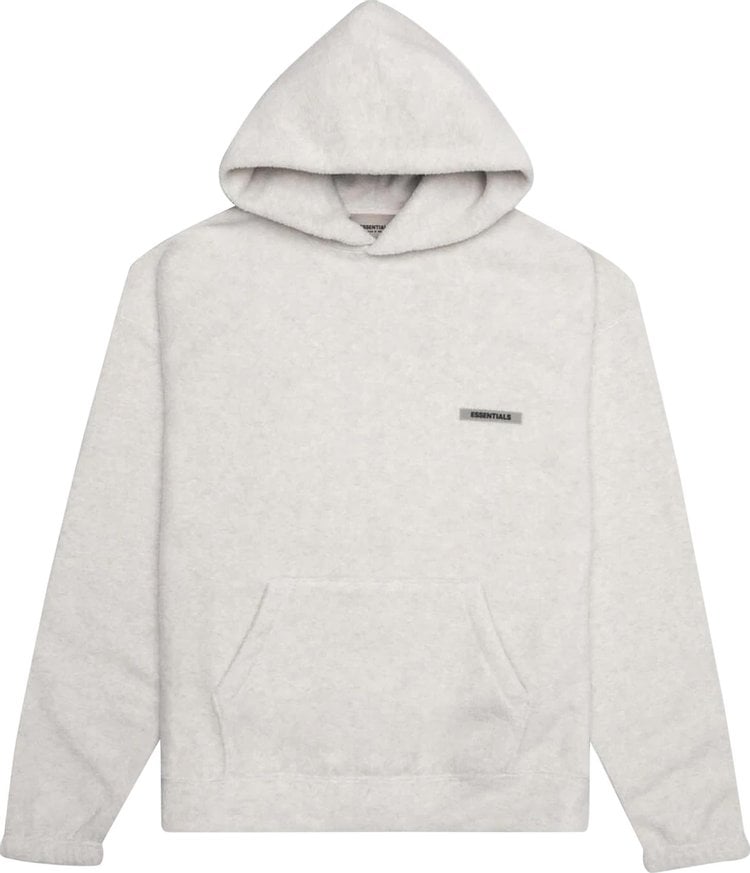 Fear of God Essentials Polar Fleece Hoodie 'Oatmeal', gray