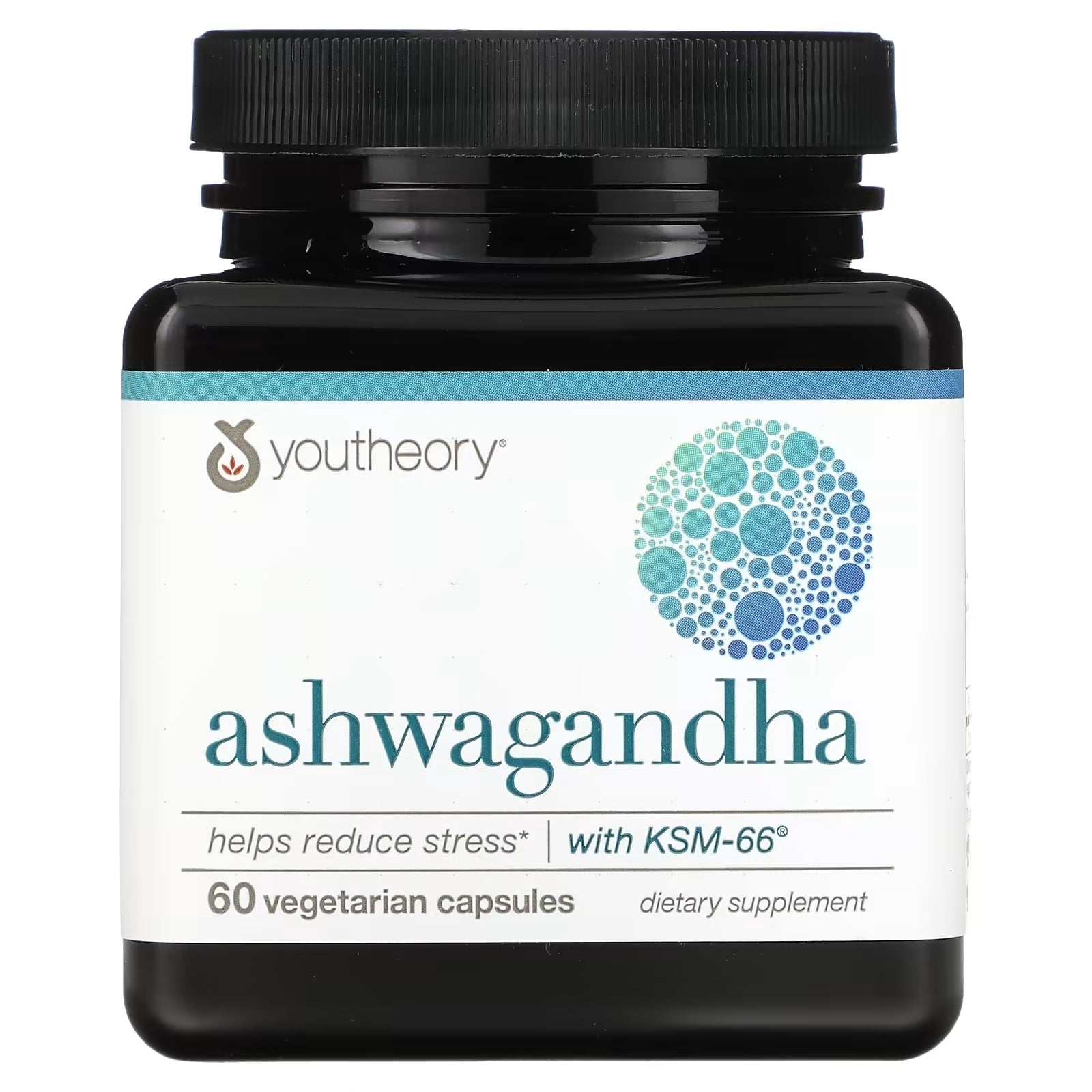 Youtheory Ashwagandha 500 mg, 60 Vegetarian Capsules