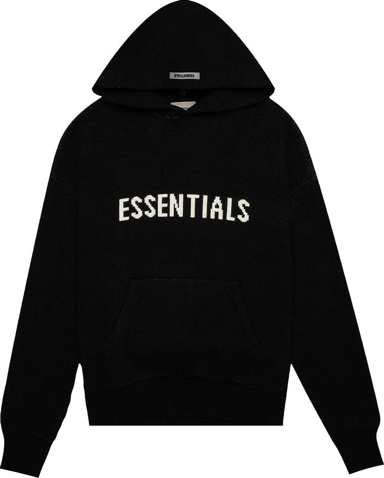 Fear of God Essentials Knit Hoodie 'Black'