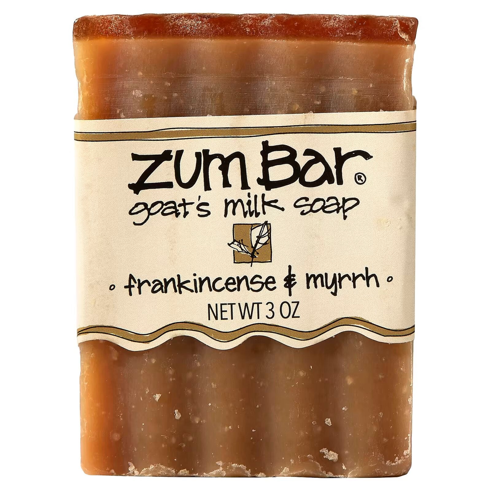 ZUM, Zum Bar, Goat's Milk Soap, Frankincense & Myrrh, 3 oz, 1 Count.