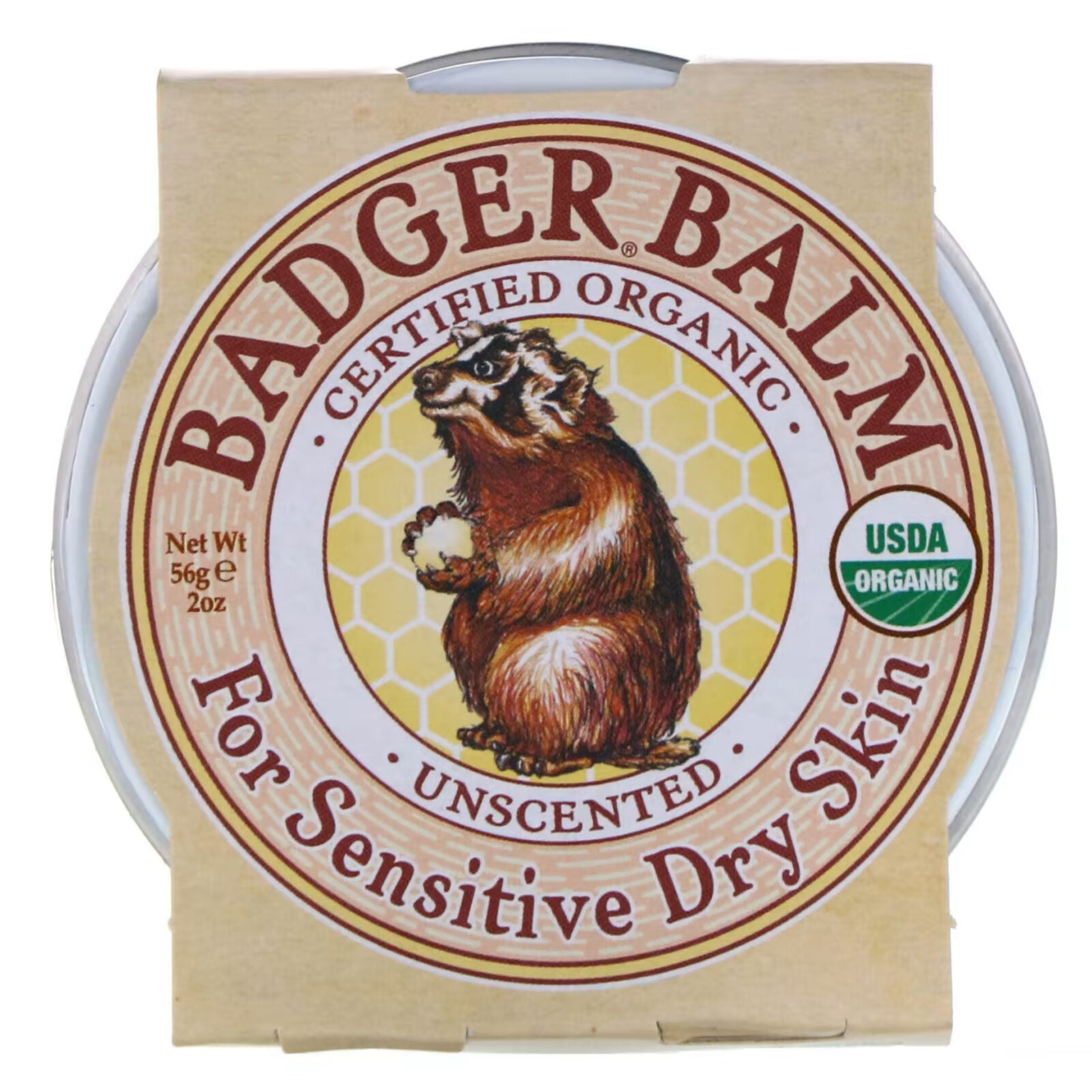 Badger Company, Badger Balm, Dry & Sensitive Skin, Unscented, 56 g