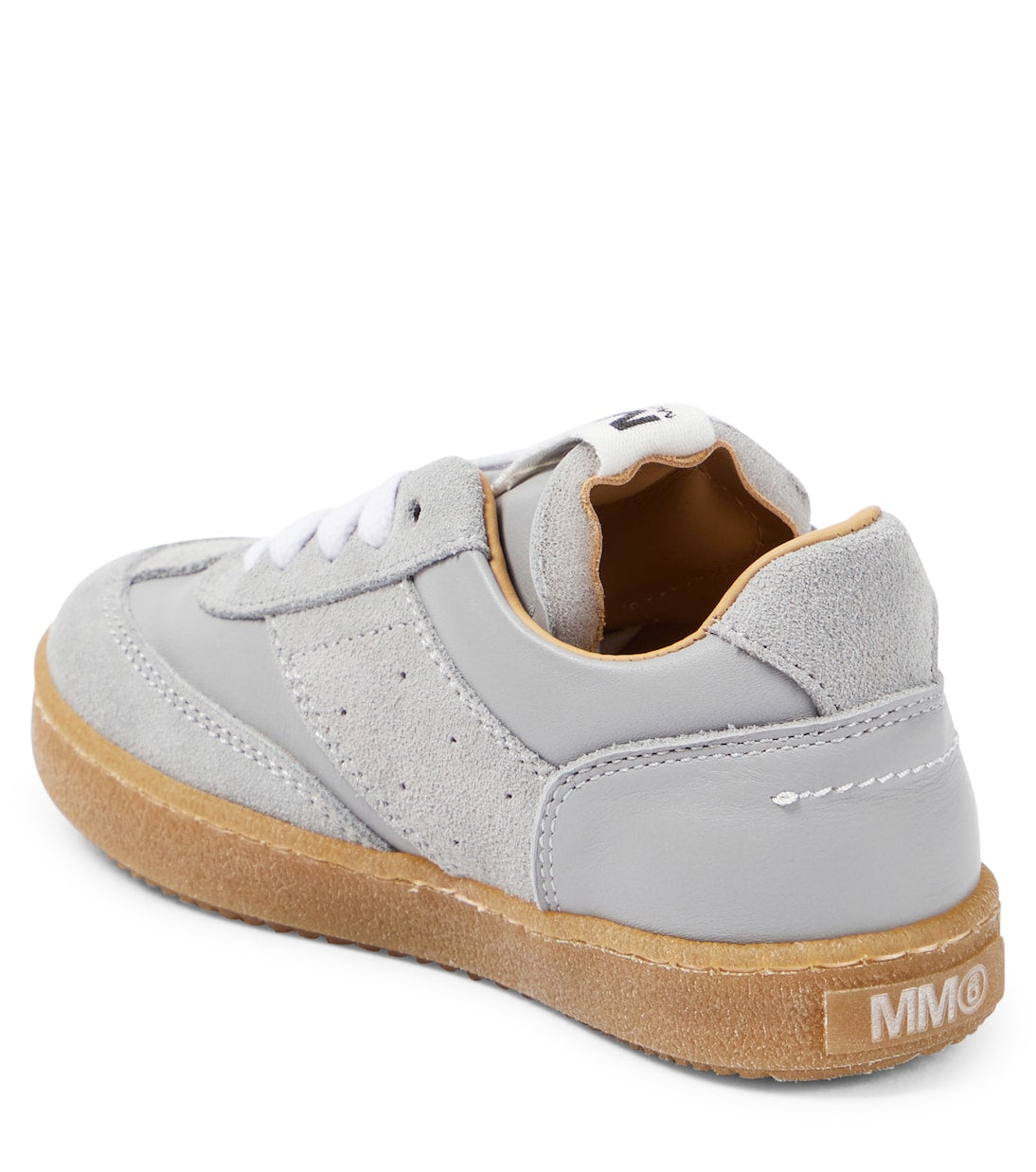 حذاء رياضي جلدي Mm6 Maison Margiela Kids، بيج