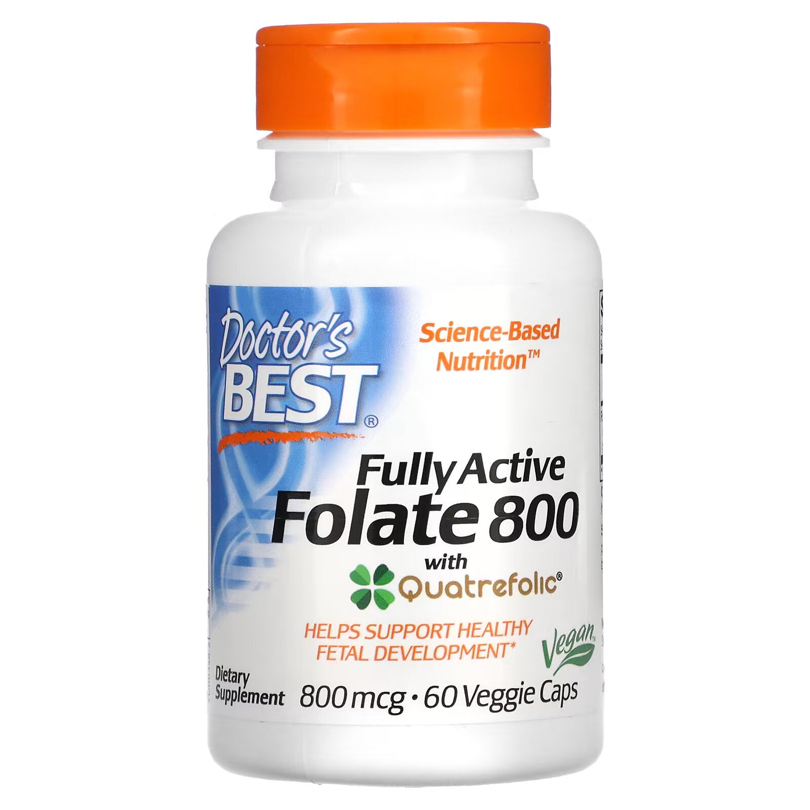 Doctor's Best Active Folate 800, 800 mcg, 60 Vegetarian Capsules