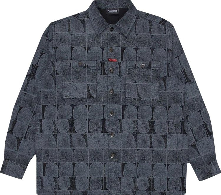 Pleasures Trace Denim Work Shirt 'Black', black