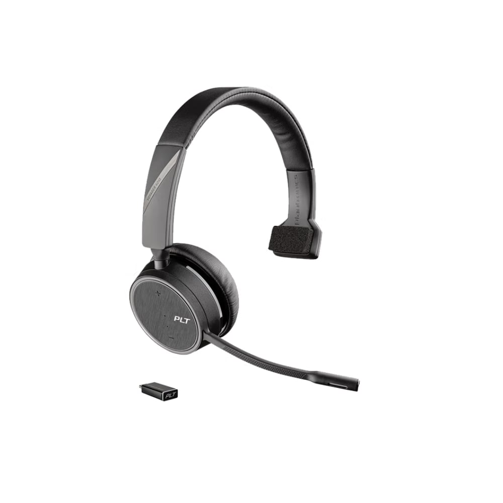 سماعة Plantronics Poly B4210 USB-C لاسلكية، باللون الأسود