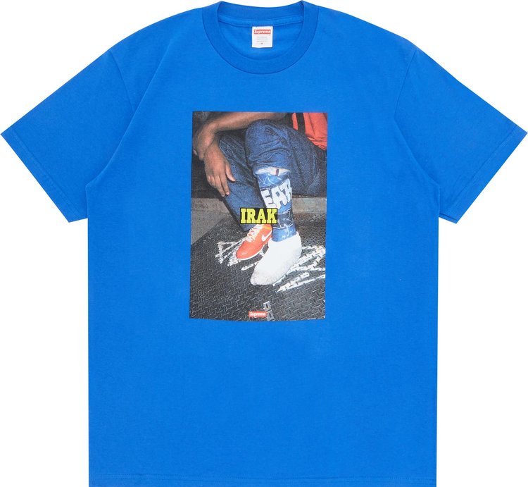 قميص Supreme x IRAK Cast Tee "Royal"، باللون الأزرق