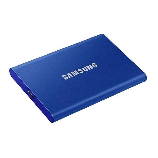 محرك أقراص SSD خارجي Samsung T7 MU-PC1T0H/WW، سعة 1 تيرابايت، أزرق