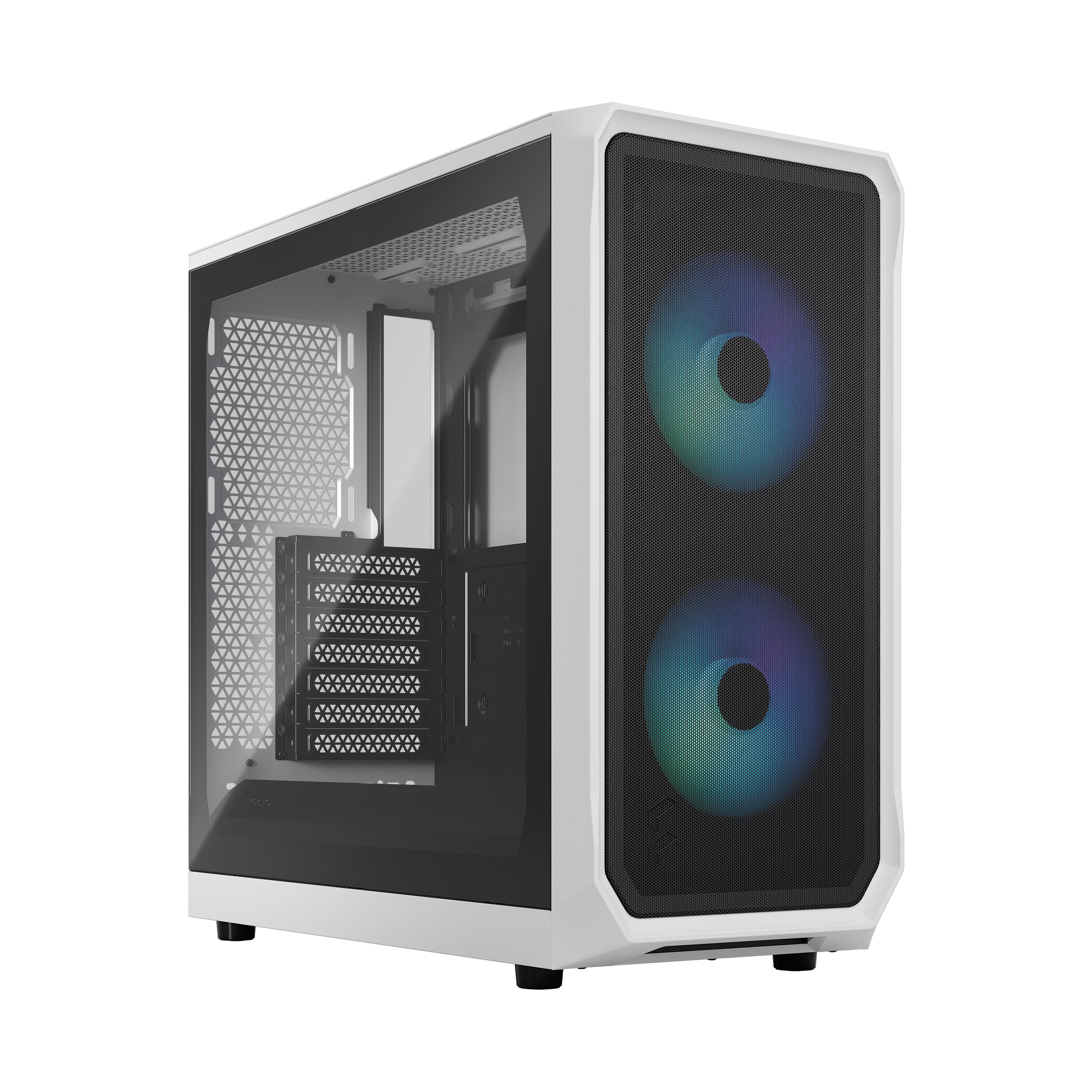 Case Fractal Design Focus 2 RGB, Mid Tower, white, transparent glass