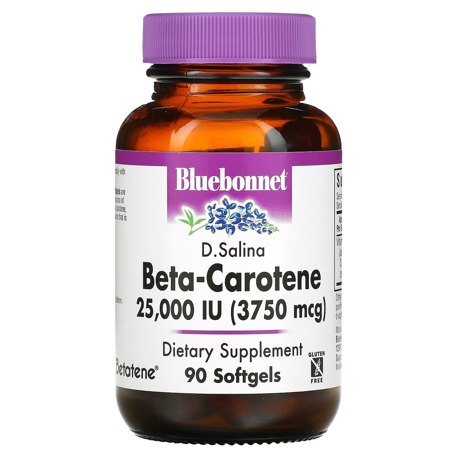 Bluebonnet Nutrition Natural Beta Carotene 25,000 IU, 90 Softgels