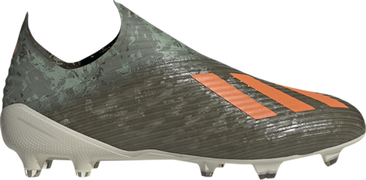 حذاء Adidas X 19+ FG 'Legacy Green Solar Orange' باللون الأخضر