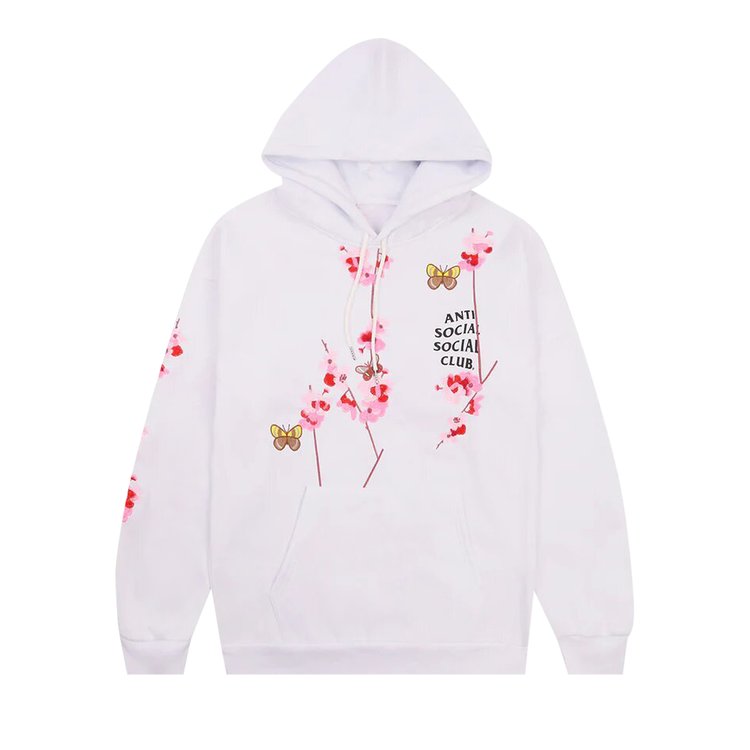 Anti Social Social Club Kkoch Butterflies Full Embroidery Hoodie White