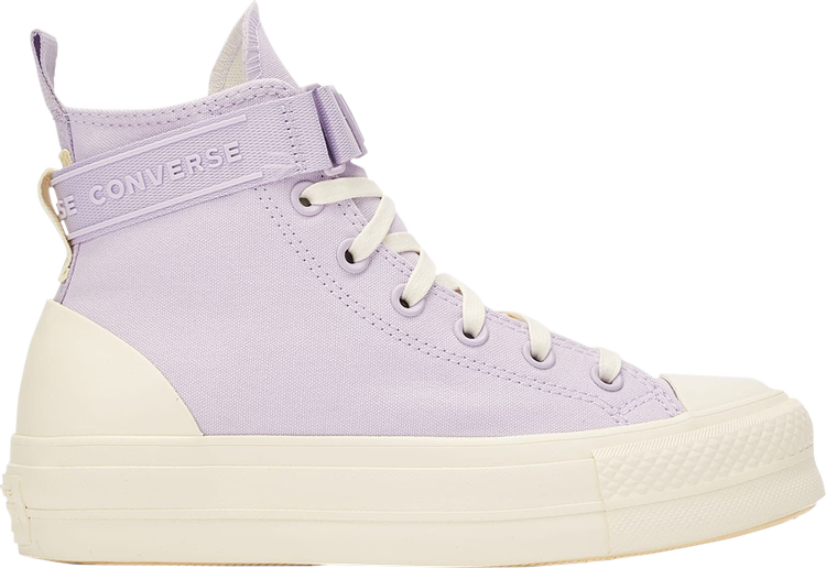 حذاء رياضي Converse Chuck Taylor All Star Lift Platform Utility Strap High Vapor Violet للنساء