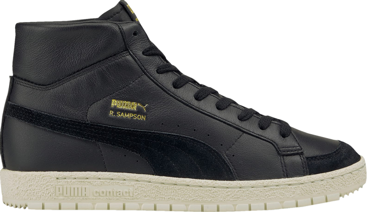 حذاء رياضي Puma Ralph Sampson 70 Mid Archive باللون الأسود العاجي المتوهج، أسود