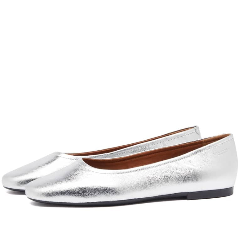 Ballerinas Vagabond Jolin Metallic Leather, silver