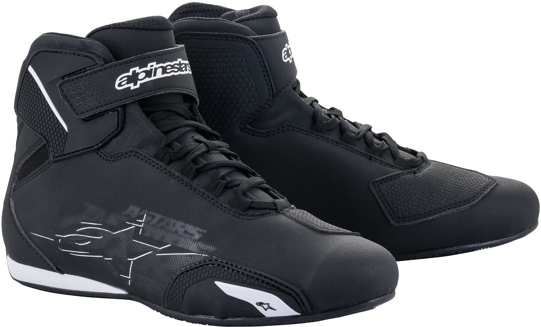 حذاء دراجات نارية Alpinestars Sektor، أسود/أبيض