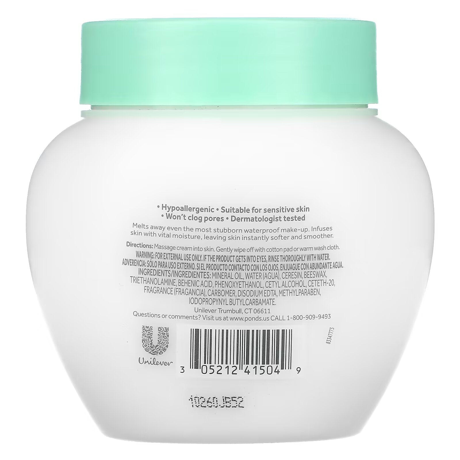 Pond's, Cooling Cream, Makeup Remover, 269 g