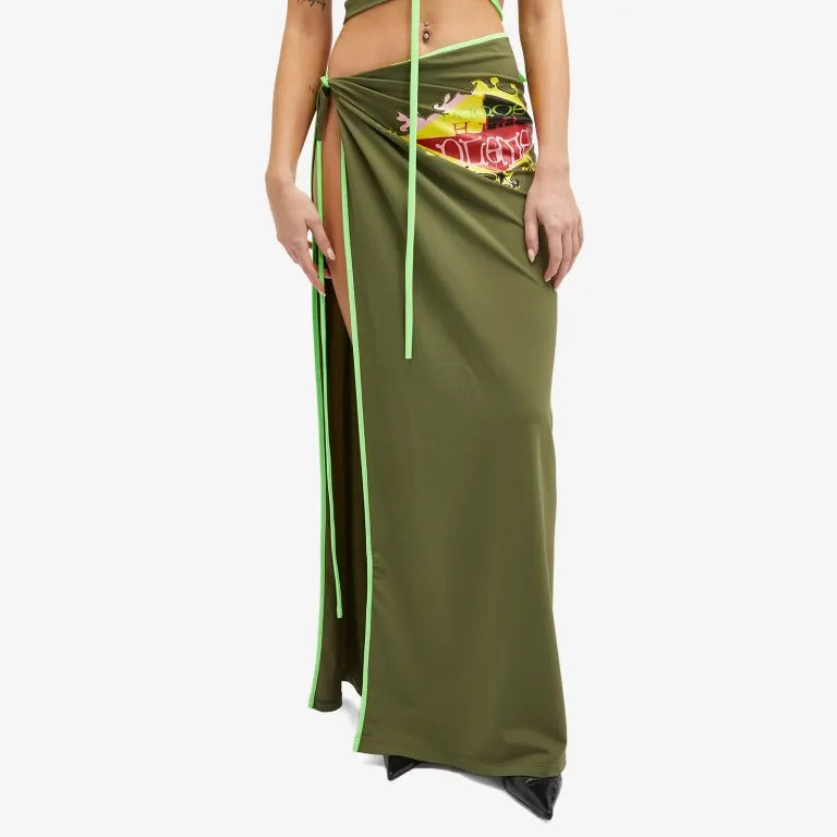 Ottolinger Playa maxi skirt, dark green