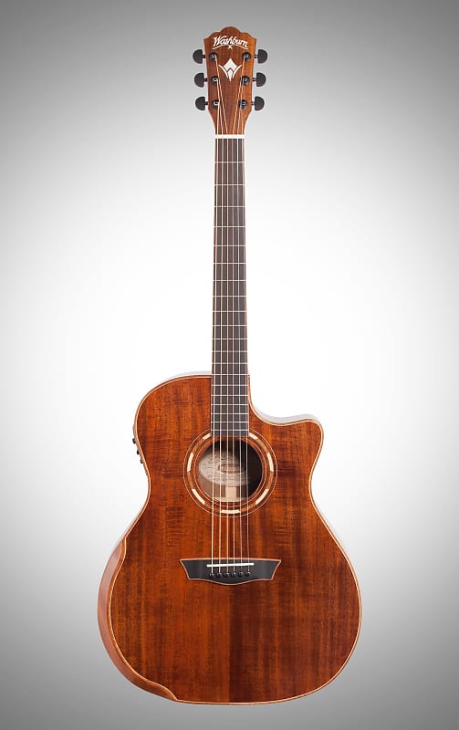 جيتار صوتي كهربائي Washburn WCG55CE Koa Grand Auditorium