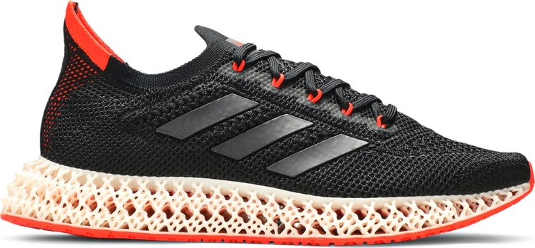 Adidas 4DFWD 'Black Solar Red' sneakers, black