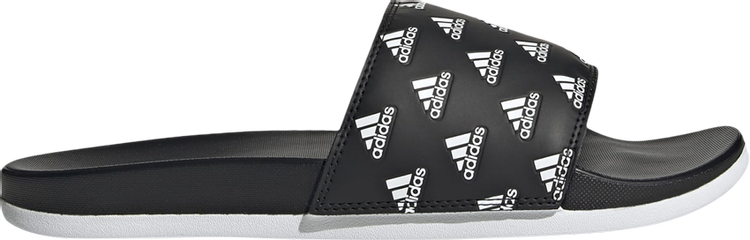 Adidas Adilette Comfort Slide 'Repeat Logo - Black' Sandals