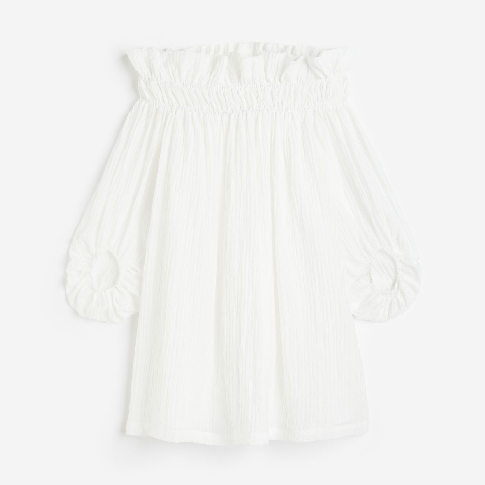 H&M Oversized Off-the-shoulder dress, white