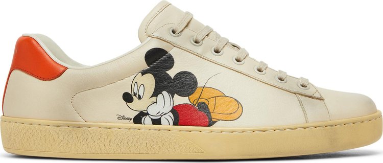 Disney x Gucci Ace Low Mickey Mouse Sneakers - Ivory, white