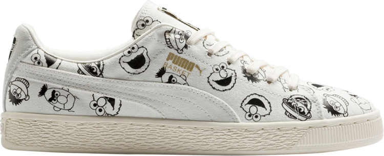 Puma Sesame Street x Basket Jr Whisper White sneakers, white