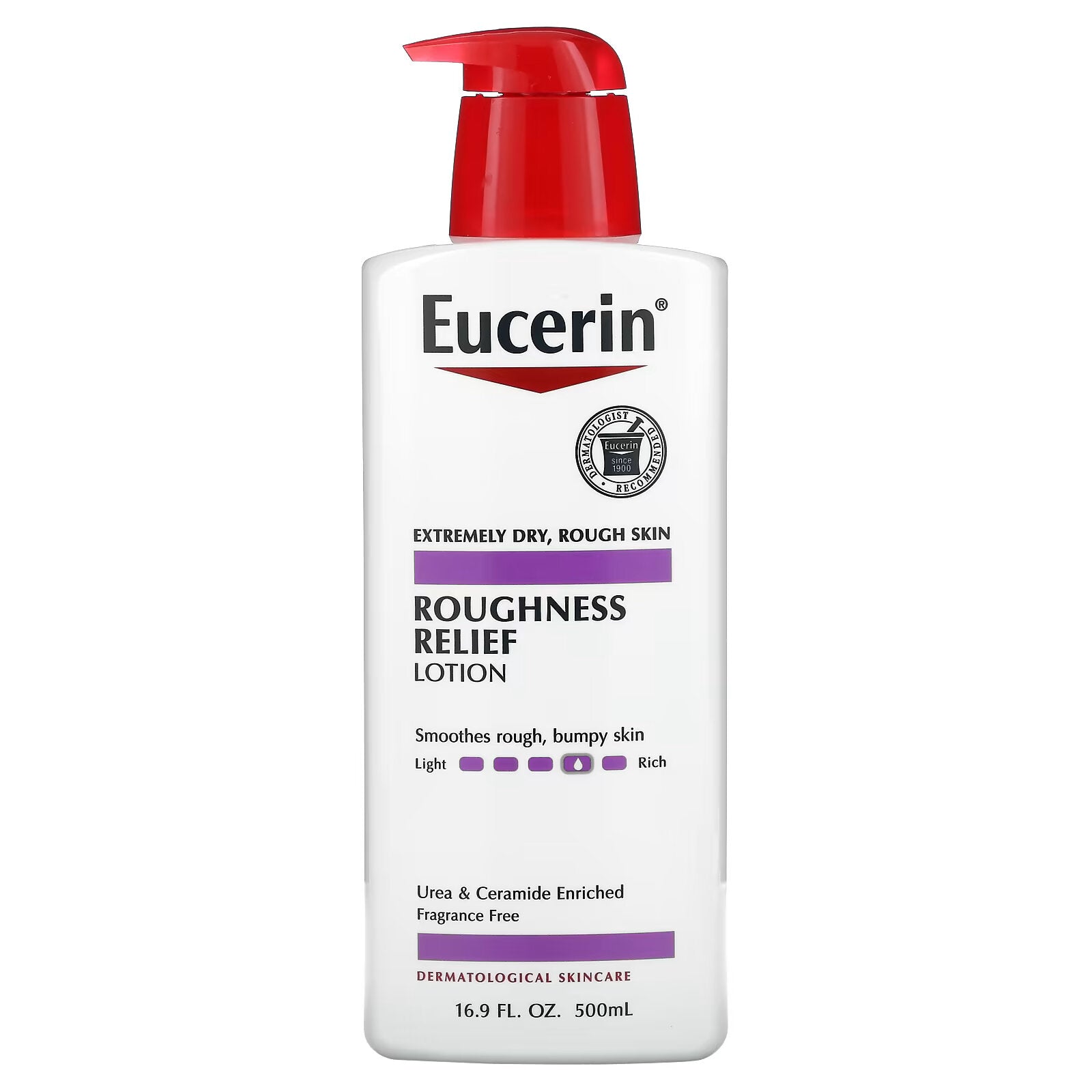 Eucerin, Rough Skin Softening Lotion, Fragrance-Free, 16.9 fl oz (500 ml)