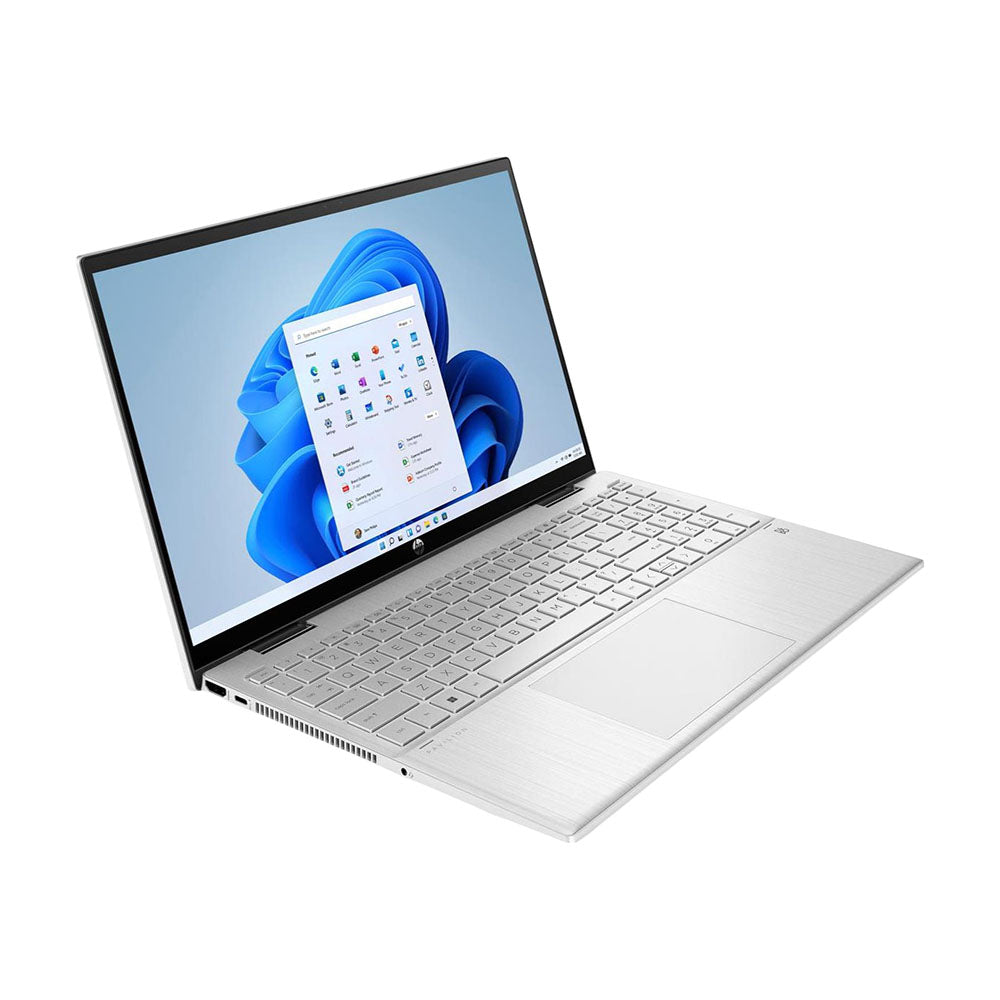 لابتوب HP Pavilion x360 15-er1010nr، شاشة لمس عالية الدقة مقاس 15.6 بوصة، 12 جيجابايت/256 جيجابايت، معالج i5-1235U، لوحة مفاتيح إنجليزية فضية