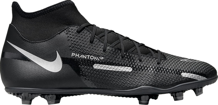 Nike Phantom GT2 Club DF MG 'Black Metallic Silver' Boots, Black