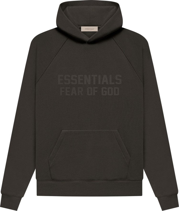 Fear of God Essentials Hoodie 'Off Black', black