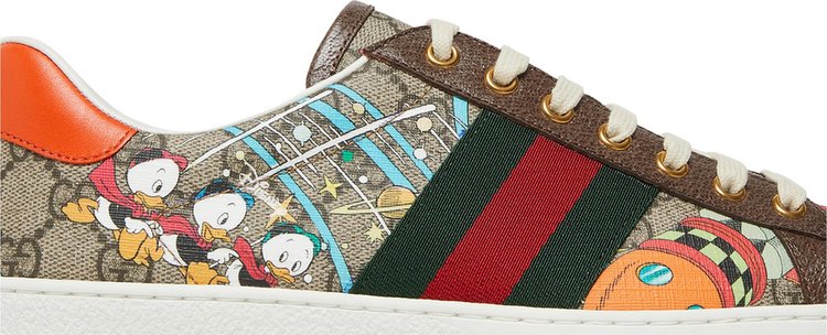 Disney x Gucci Ace Huey, Dewey and Louie sneakers, brown