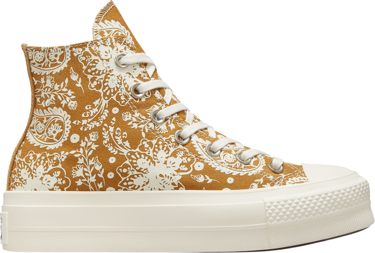 Converse Wmns Chuck Taylor All Star Platform High Fall Florals Sneakers - Wheat, Brown