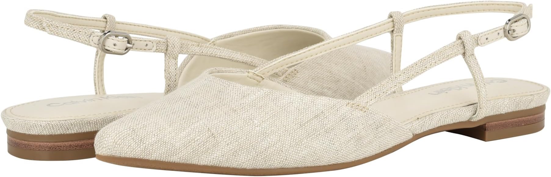 Stephany Calvin Klein ballet flats, ivory