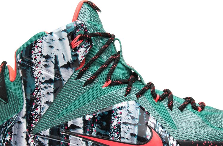 Nike LeBron 12 Xmas 'Akron Birch' Sneakers, Green