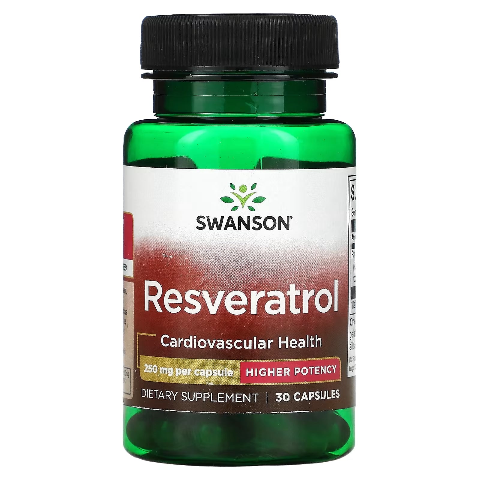 Swanson Resveratrol high potency 250 mg, 30 capsules