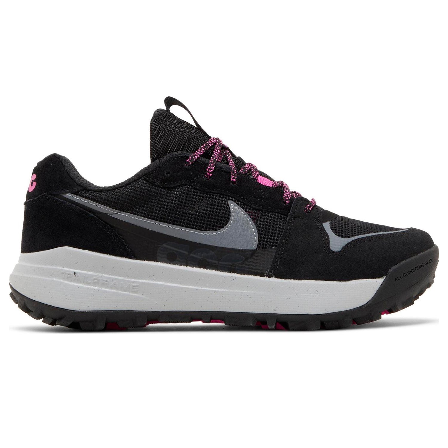 Nike ACG Lowcate 'Black Gray Hyper Violet' Sneakers, Black