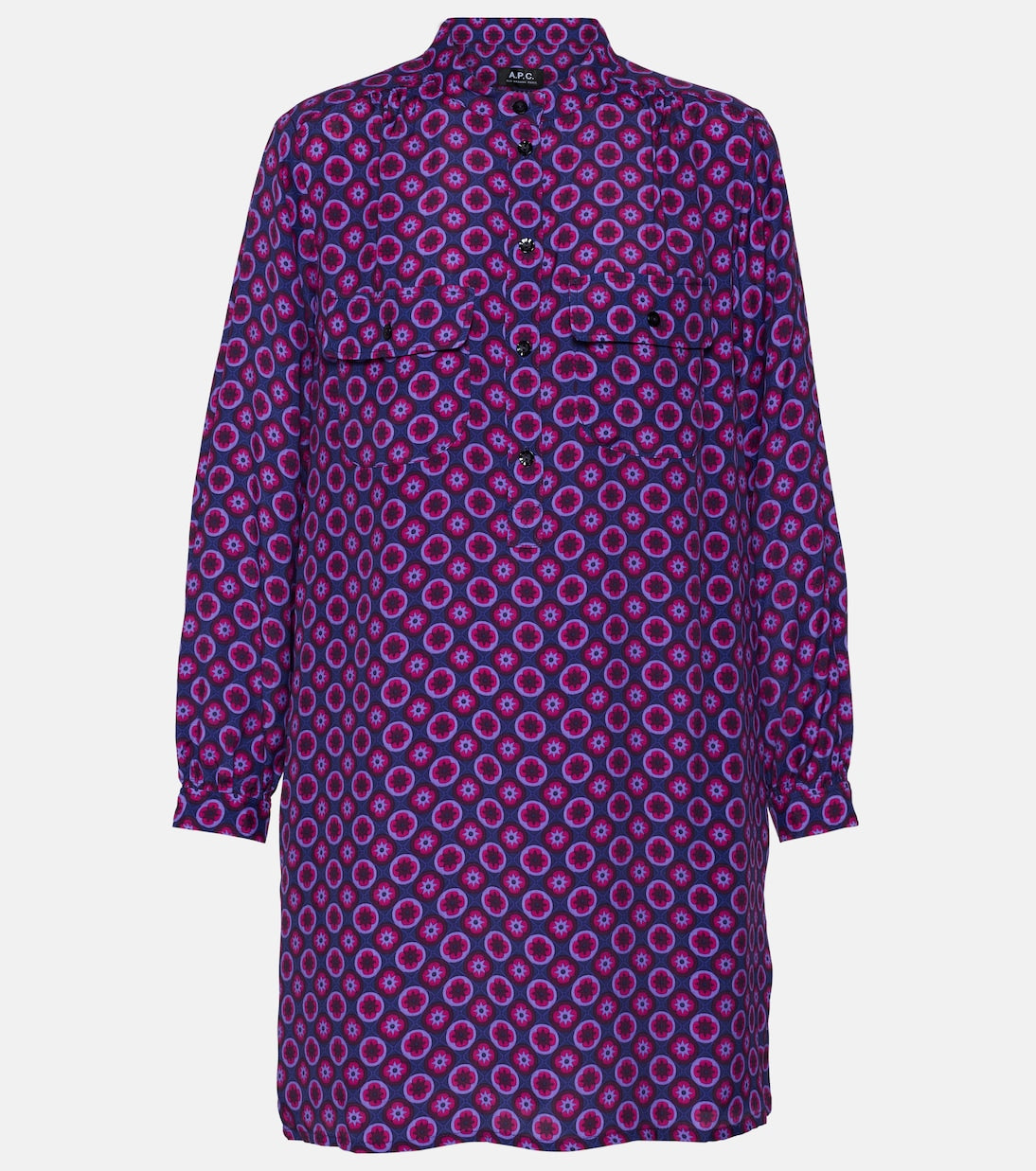 Mathilde shirt dress with A. print, purple