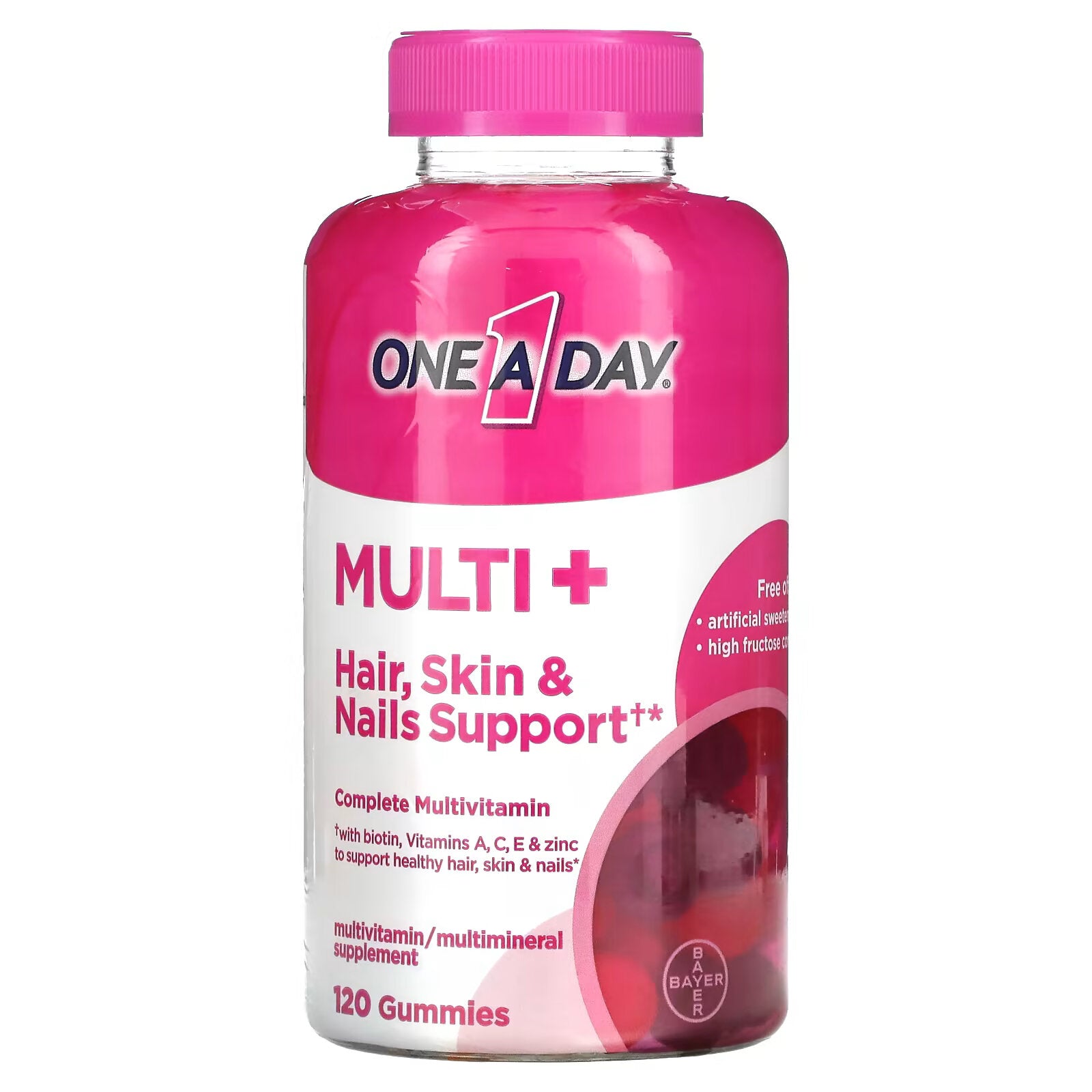 One-A-Day, Multi+ Hair, Skin & Nails Support, 120 Chewable Tablets