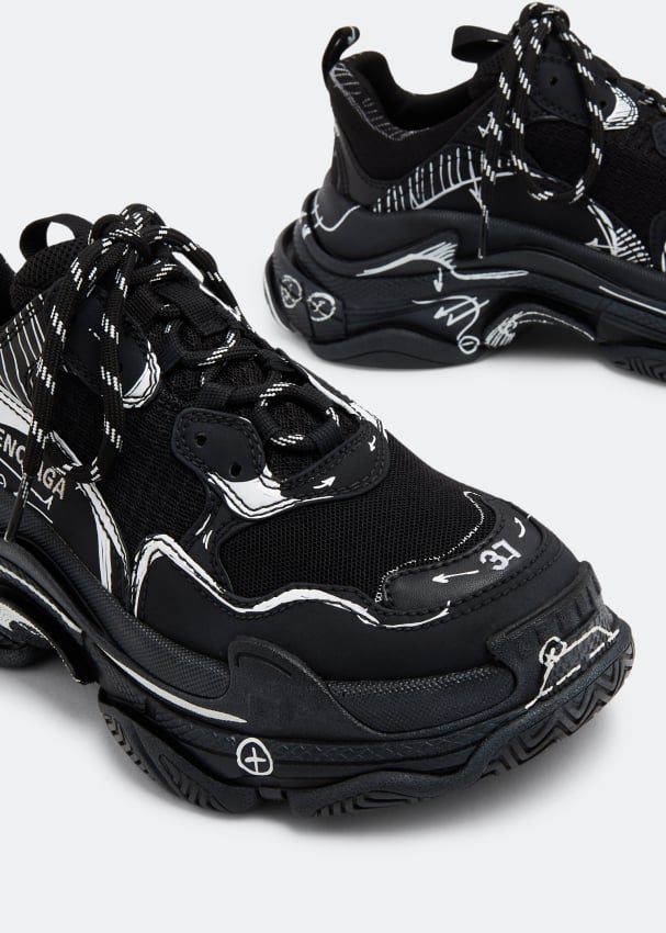 BALENCIAGA Triple S Sketch sneakers, black