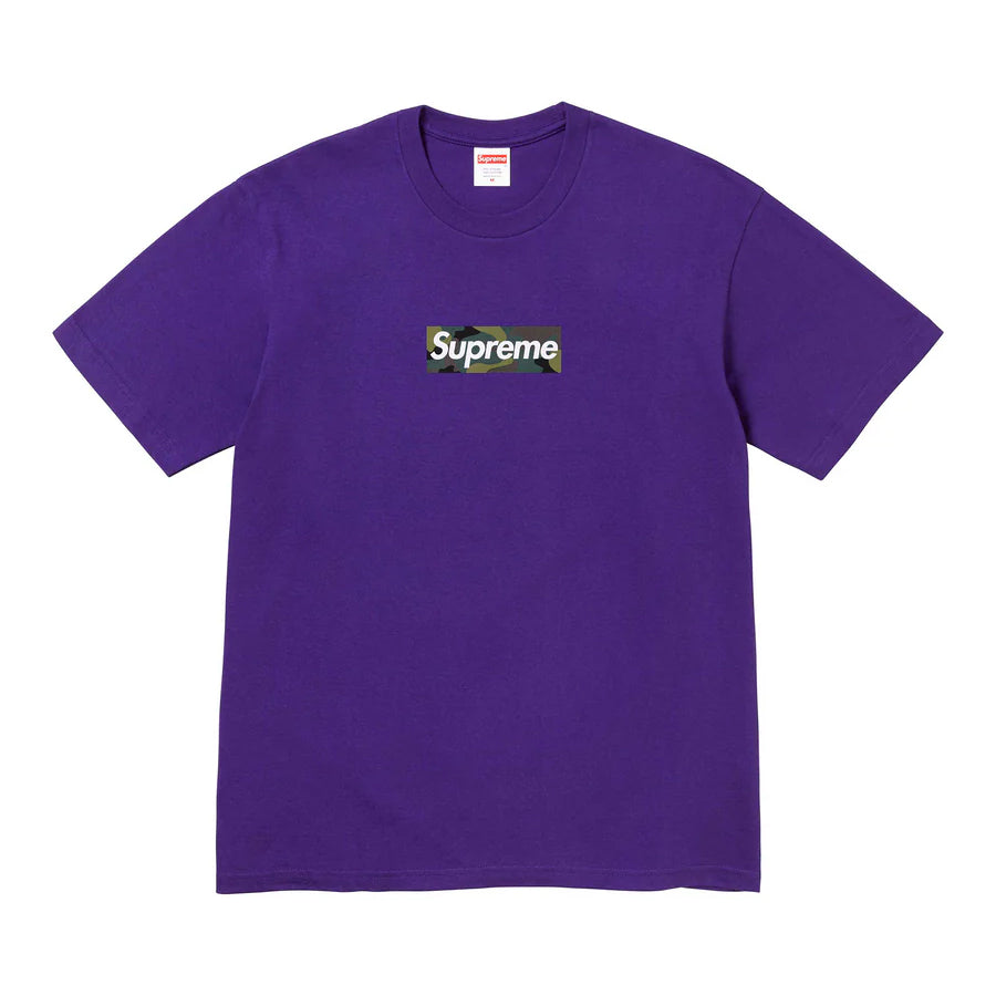 تي شيرت Supreme Box Logo باللون الأزرق الداكن