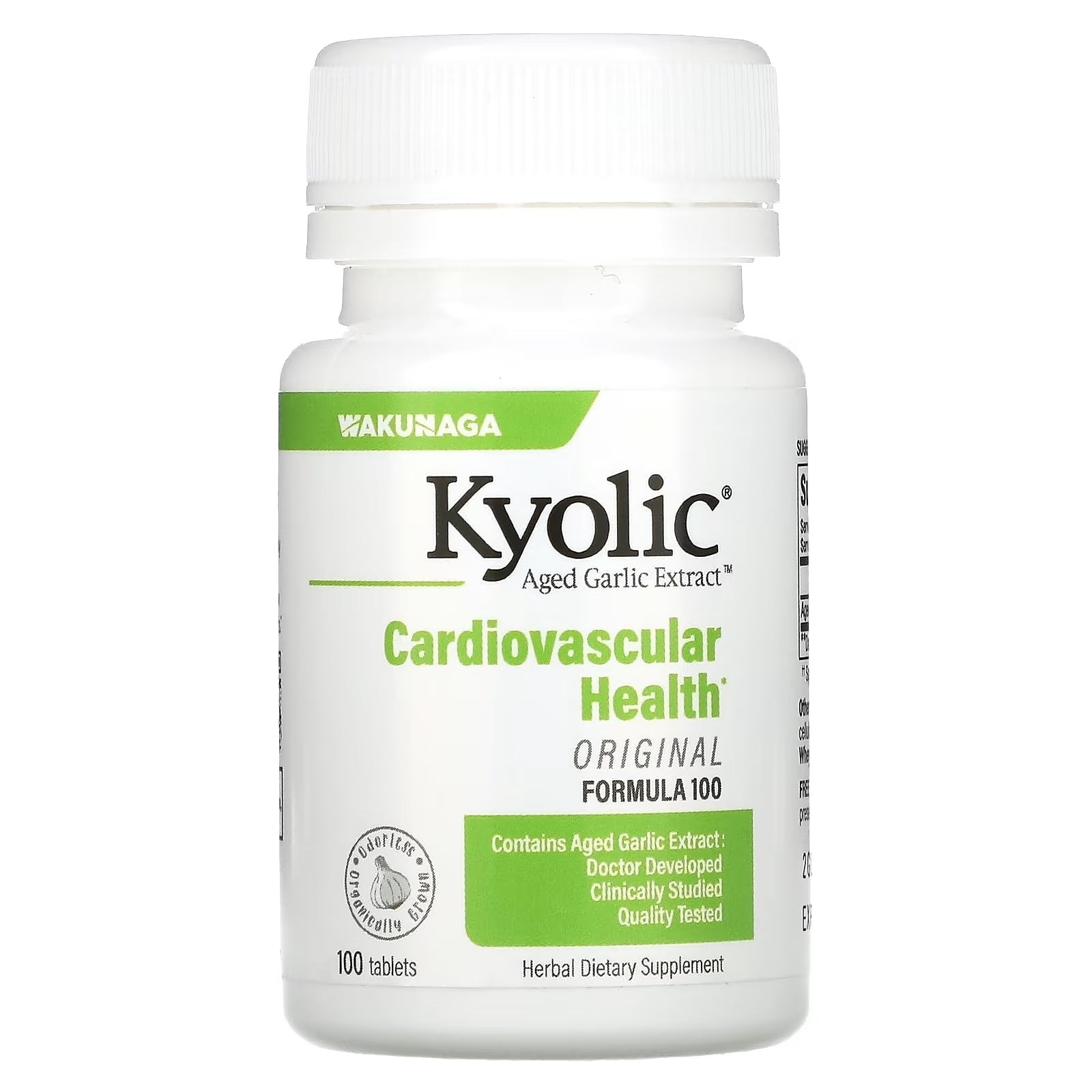 Kyolic Aged Garlic Extract for Cardiovascular Health Formula 100 100 tablets