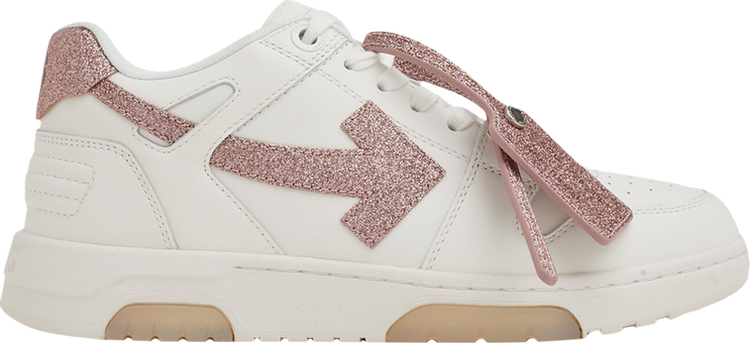 حذاء رياضي Off-White Wmns Out of Office White Pink Glitter، أبيض