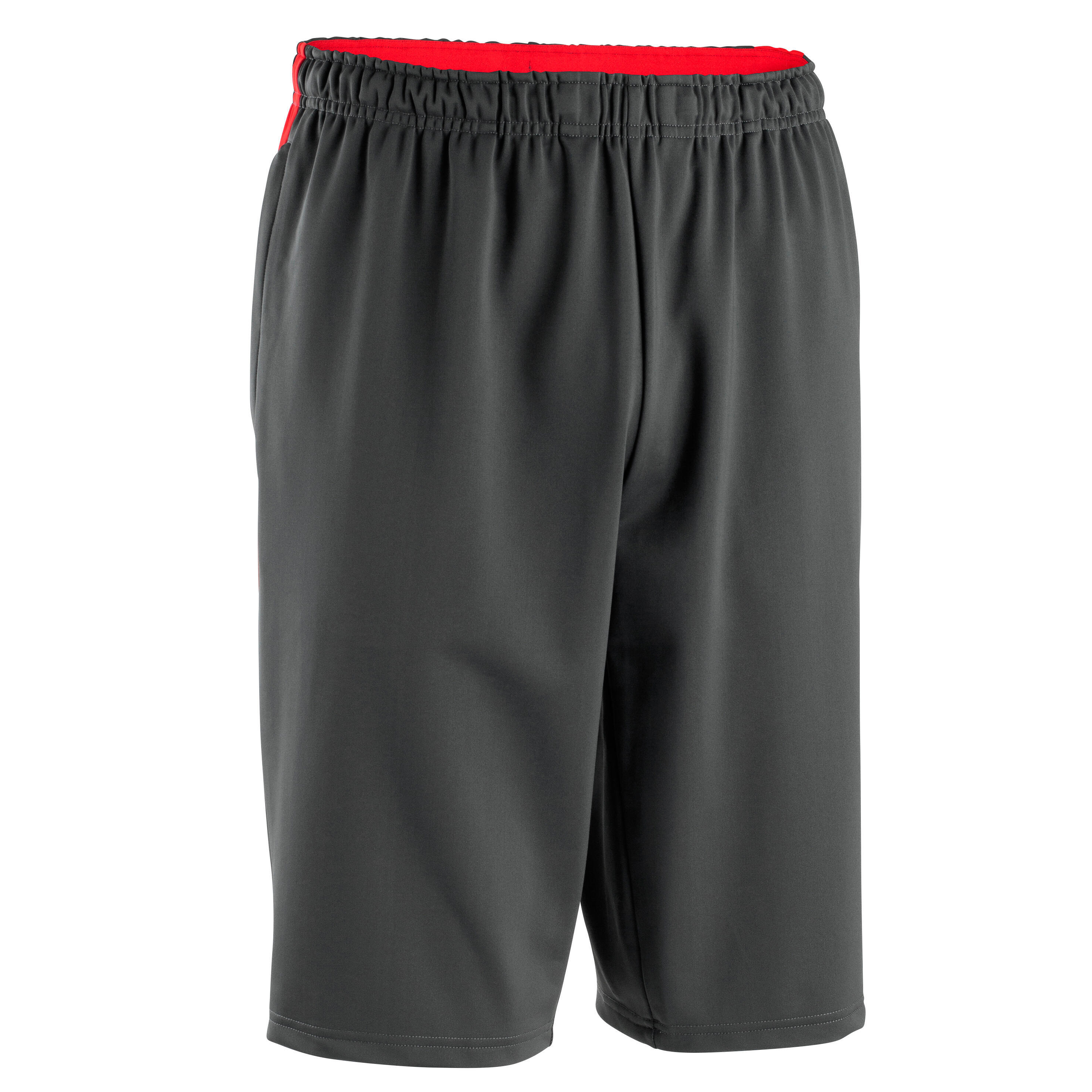 Women's/men's knee-length football shorts - Viralto black/gray KIPSTA black/charcoal gray