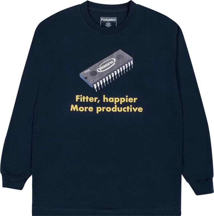 Pleasures Happier Long-Sleeve 'Harbor Blue', blue