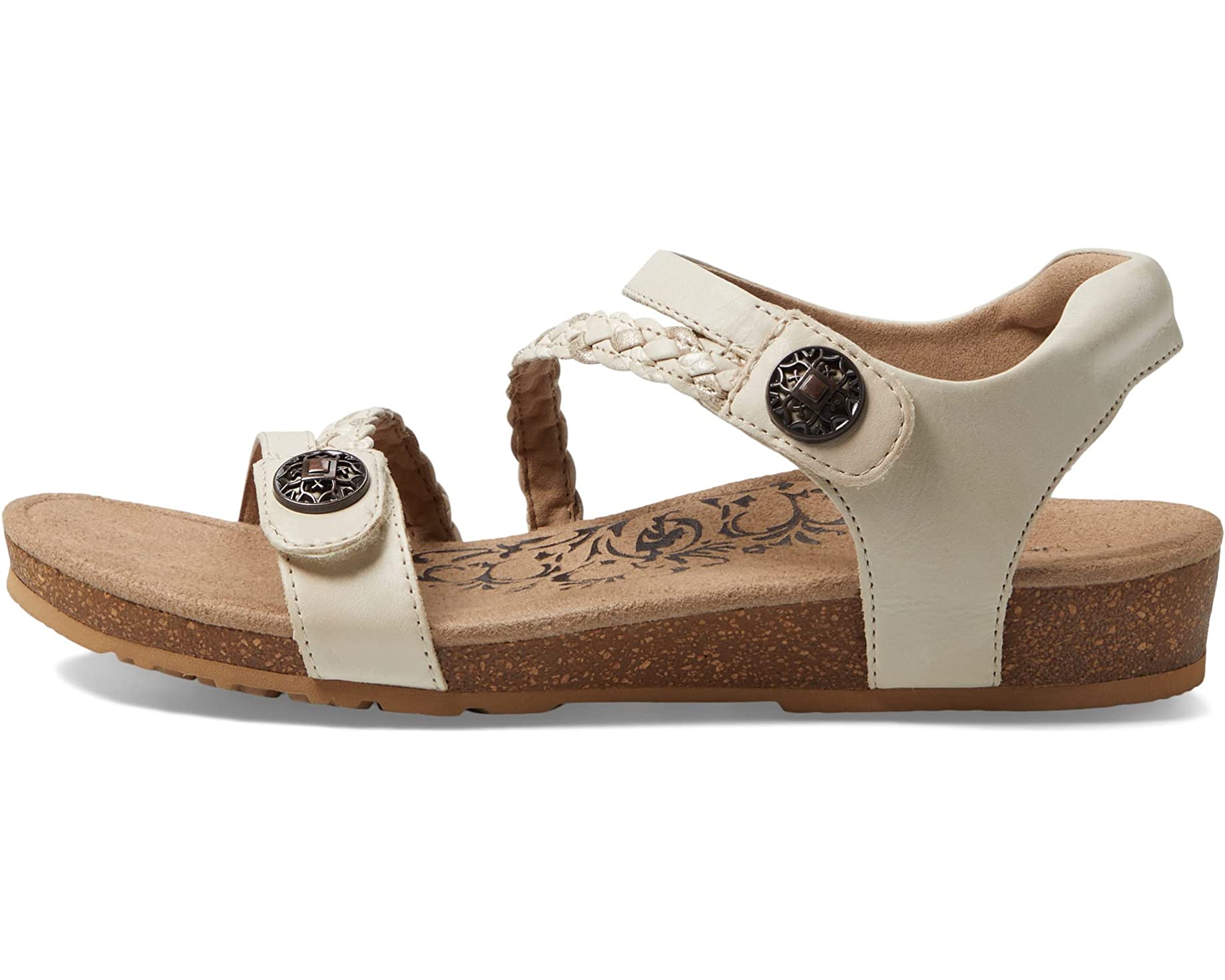 Jillian Aetrex sandals, ivory