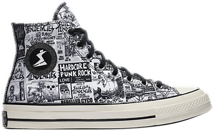 Sneakers Converse Suicidal Tendencies x Chuck 70 Hi White Black