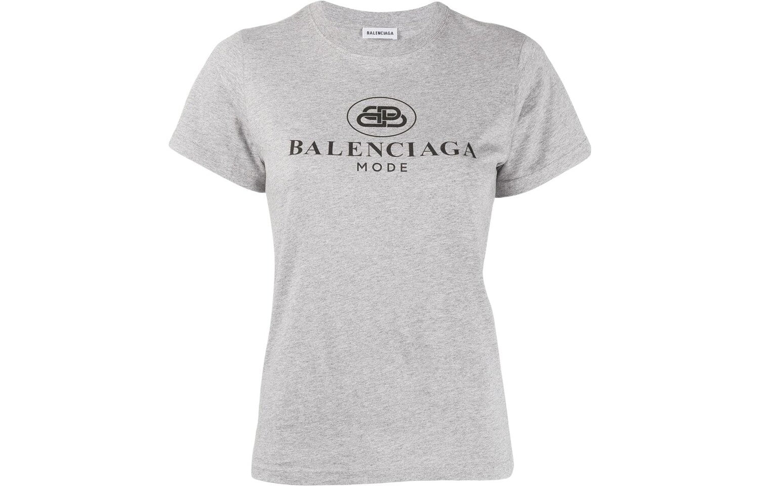 Balenciaga Women's T-Shirt with Logo, Gray