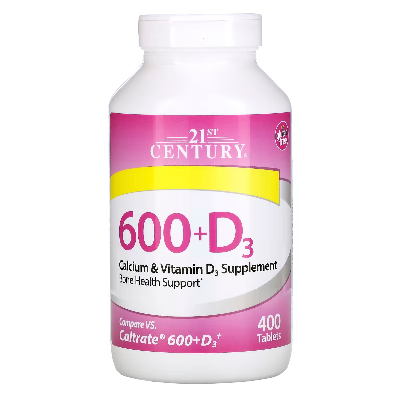 21st Century, 600+D3, Calcium and Vitamin D3 Supplement, 400 Tablets